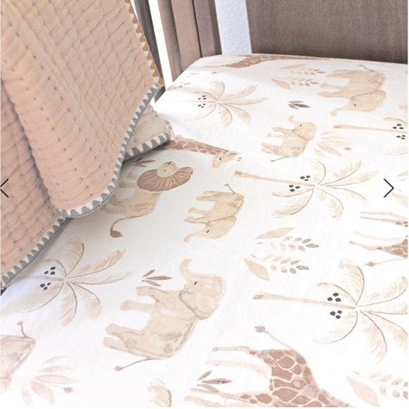 Crane Baby Crib Sheets - Safari NEW - Picture 1 of 3